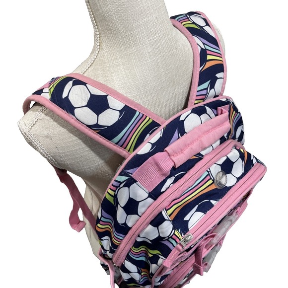 Pottery Barn Kids Large Soccer Backpack Kids Youth Girl Bookbag School Sports - Picture 5 of 11